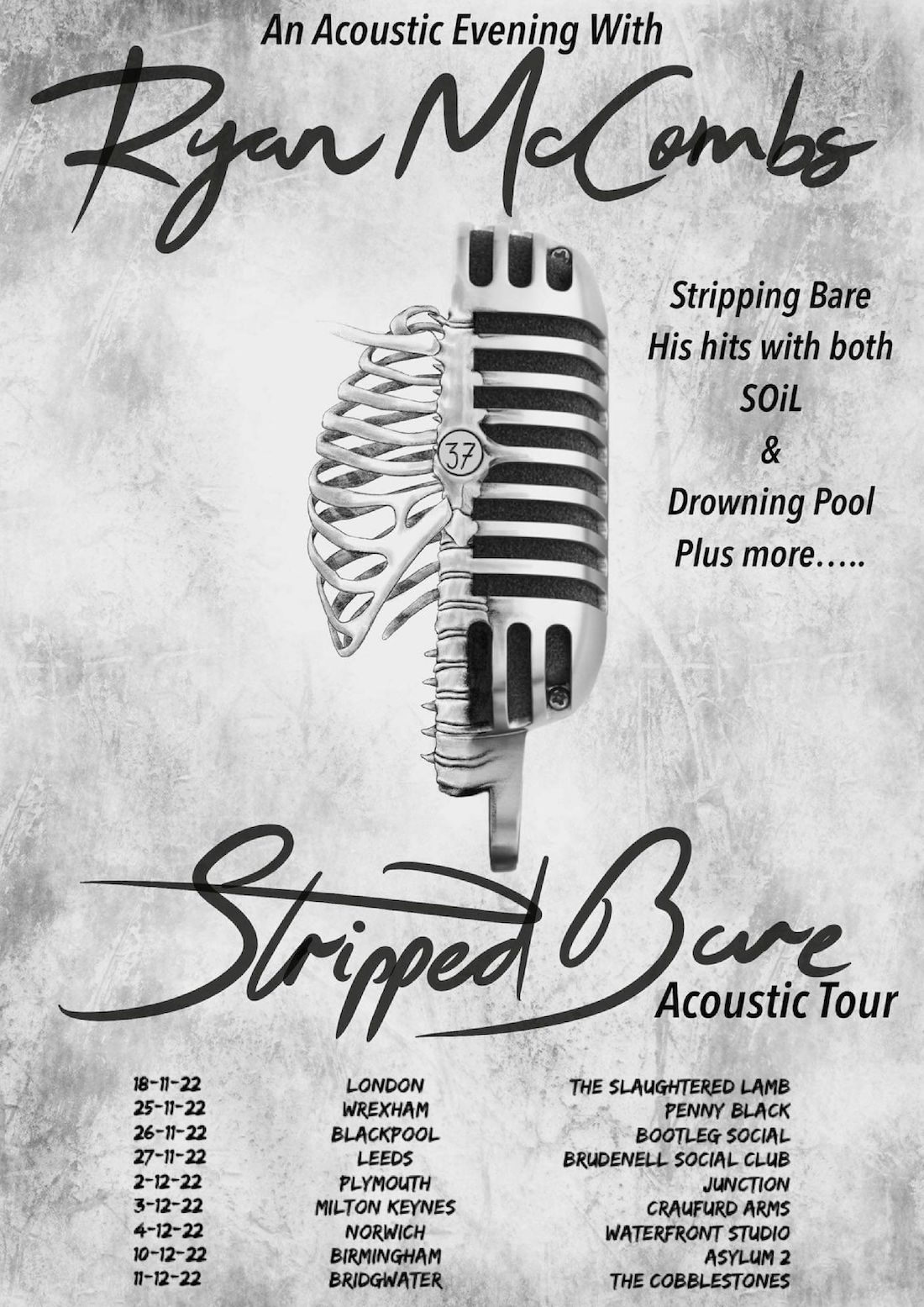 Ryan McCombs Stripped Bare 2022 Flyer