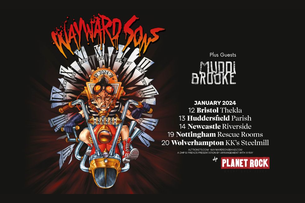 Wayward Sons announce Muddibrooke for their UK Tour plus a Planet Rock local band contest.