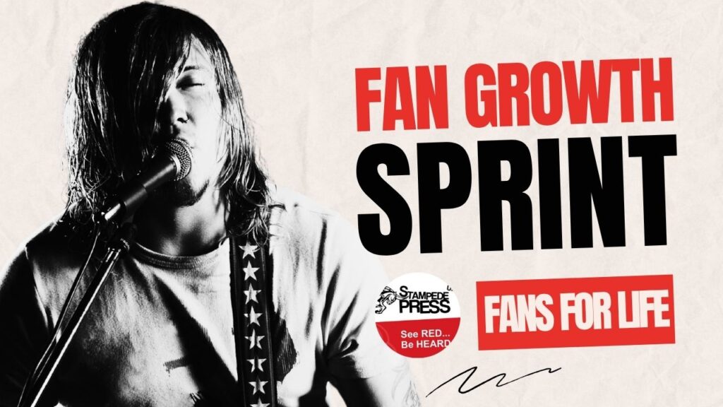 Fan Growth and Revenue Sprint banner showing the strategic transition from social media noise to artist sovereignty.
