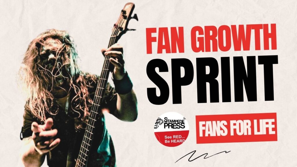 Fan Growth and Revenue Sprint banner showing the strategic transition from social media noise to artist sovereignty.